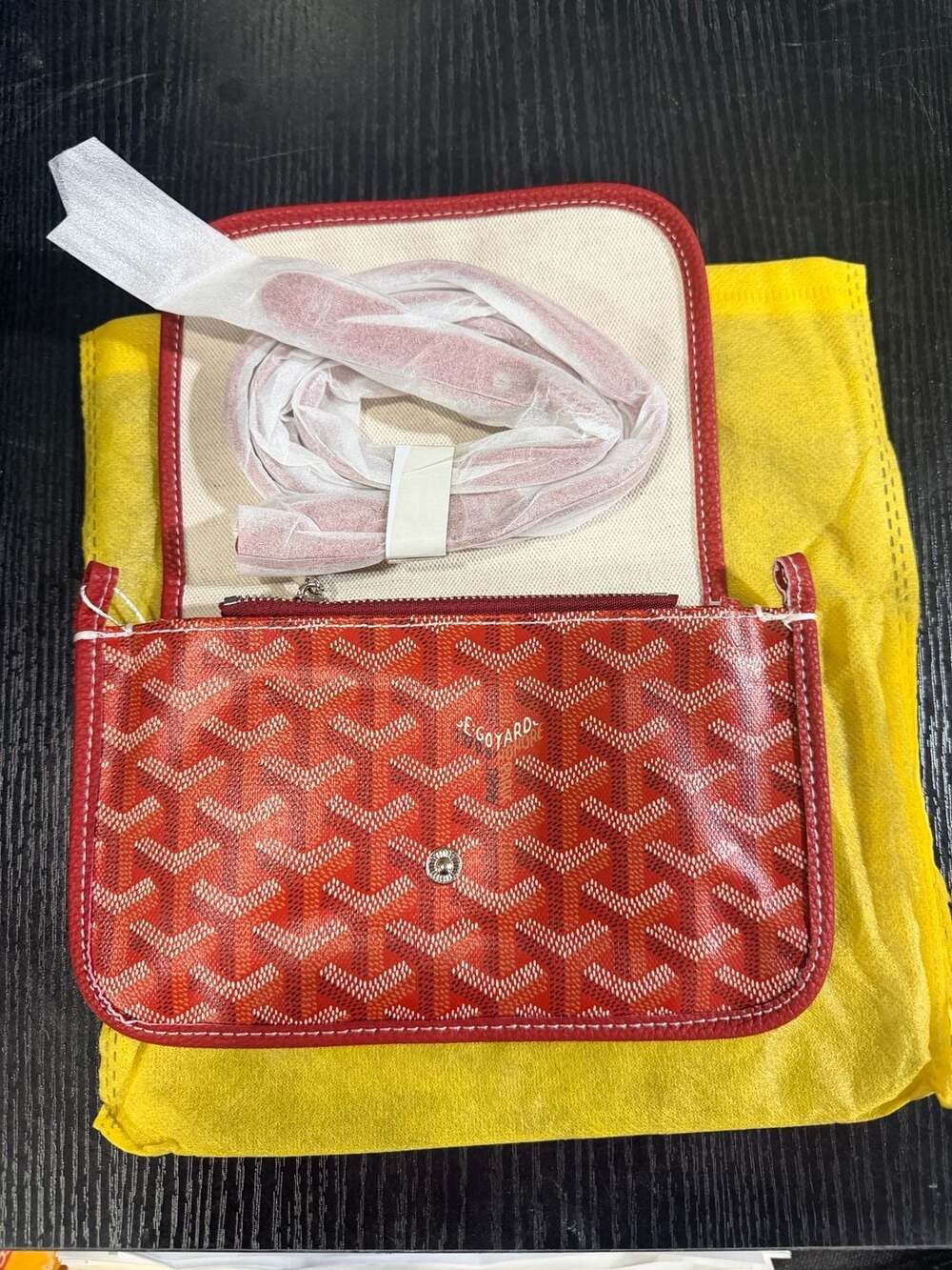Goyard Red Goyardine Coated Canvas Plumet Crossbody Bag